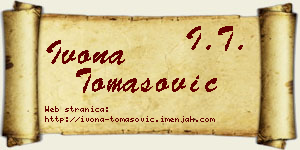 Ivona Tomasović vizit kartica